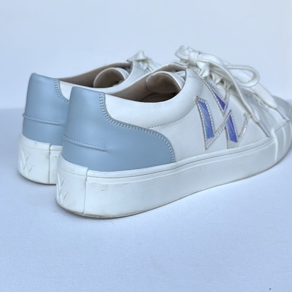 Vanessa Wu – Candice holographic & white sneakers women color Bleu size 10 - Picture 4 of 11